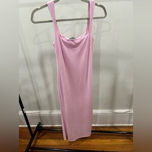 Pink midi dress